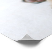 かわいい若いパグ犬 ポスター (角)