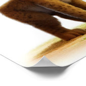 かわいい若いボブキャットの3D水彩画像 ポスター (角)