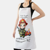 かわいい若い消防士の赤いギア エプロン (インサイチュ)