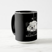 かわいい英おもしろい語のブルドッグ解剖の犬の生物学 マグカップ (正面左)