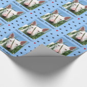 かわいい英国のブルテリアの誕生日 ラッピングペーパー (角)