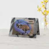 かわいい英国のブルドッグの幸せな退職カード! カード (黄色い花)