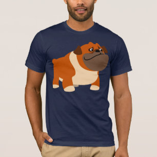 かわいい英国のブルドッグのTシャツ Tシャツ