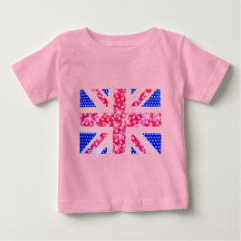 かわいい英国国旗 ベビーTシャツ