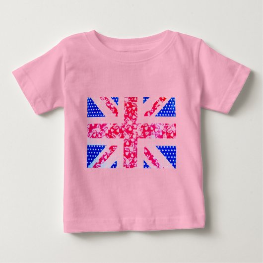 かわいい英国国旗 ベビーTシャツ (正面)