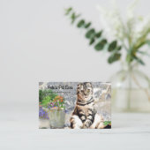 かわいい英国猫のカスタムな名刺 名刺 (スタンド正面)