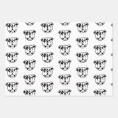 かわいい英語のブルドッグ ラッピングペーパーシート (正面3)