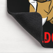 かわいい英語ブルドッグギフト漫画の子犬 マウスパッド (コーナー)