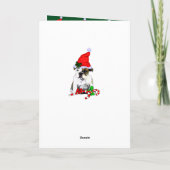 かわいい英語ブルドッグクリスマス シーズンカード (裏面)