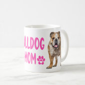かわいい英語ブルドッグ母のギフトかわいい愛犬家 コーヒーマグカップ (正面右)