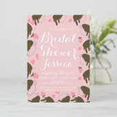 かわいい苺のチョコレートドリップコーヒーハート 招待状 (スタンド正面)