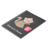 かわいい茶わんの漫画ねこ ノートブック (左側)