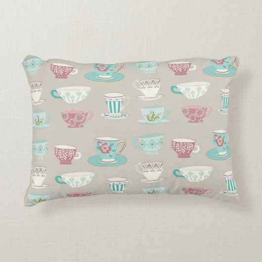 「かわいい茶パーティー」アクセント枕 アクセントクッション (正面)