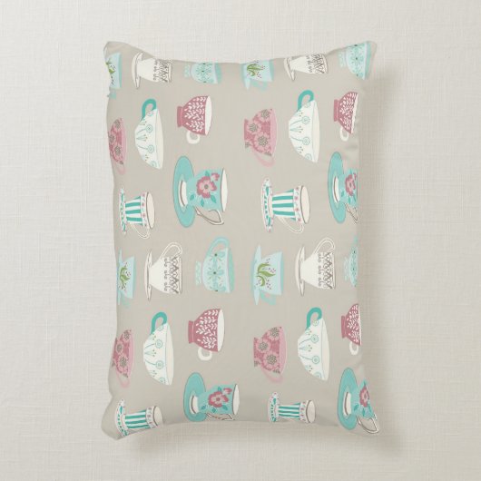 「かわいい茶パーティー」アクセント枕 アクセントクッション (正面(垂直))