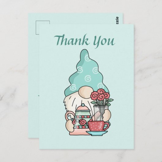 かわいい茶屋ありがとうこびと ポストカード (正面/裏面)