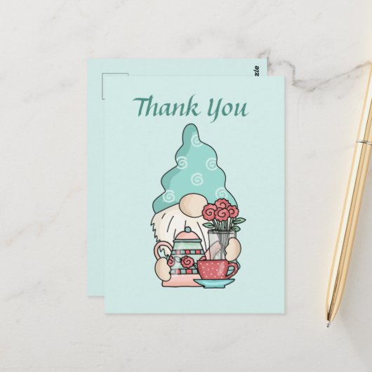 かわいい茶屋ありがとうこびと ポストカード (正面/裏面インサイチュ)