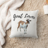 かわいい茶色と白ヤギ クッション (ブランケット)