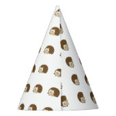 かわいい茶色のアナグマ パーティーハット (裏面)