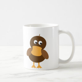 かわいい茶色のアヒル コーヒーマグカップ