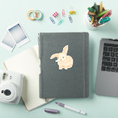 かわいい茶色のウサギ - 単体の切り抜きイラストです。 シール (iPadカバー)