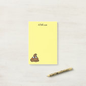 かわいい茶色のウンチの漫画 ポストイット (デスク上)