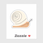 かわいい茶色のカタツムリ シール (シート)