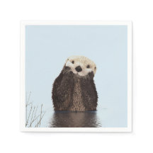 かわいい茶色のカワウソ