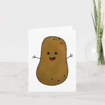 かわいい茶色のキャラクターポテトの汎用デザイン
