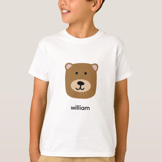 かわいい茶色のクマ Tシャツ (正面)