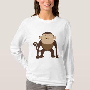 かわいい茶色のサル Tシャツ