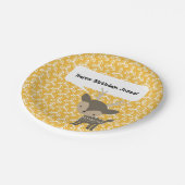 かわいい茶色のシカパーソナライズされたパーティープレート ペーパープレート (アングル)