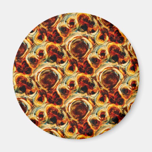 かわいい茶色のシームレスな汚れパターン装飾用クッションlu マグネット (正面)