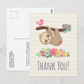 かわいい茶色のスローが逆さまにぶら下がっているありがとうございます ポストカード (正面/裏面)