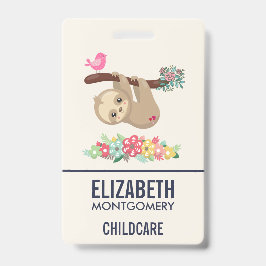 かわいい茶色のスローが逆さまにぶら下がっている バッジ