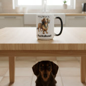 かわいい茶色のダックスフンド水彩画 モーフィングマグカップ