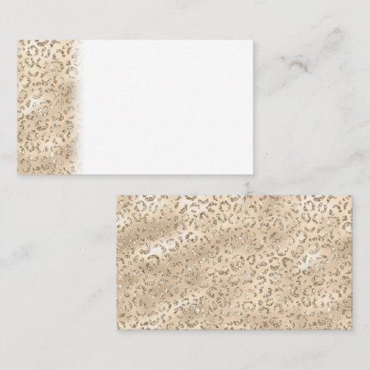 かわいい茶色のチータヒョウの肌のプリント柄 名刺 (正面/裏面)