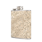 かわいい茶色のチーターヒョウの皮膚プリント柄 フラスク (左)