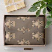 かわいい茶色のテディベア 薄葉紙 (ギフト)