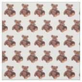 かわいい茶色のテディー・ベアの子供部屋 ファブリック (見本)