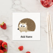 かわいい茶色のハリネズミ スタンダードカクテルナプキン (インサイチュ)