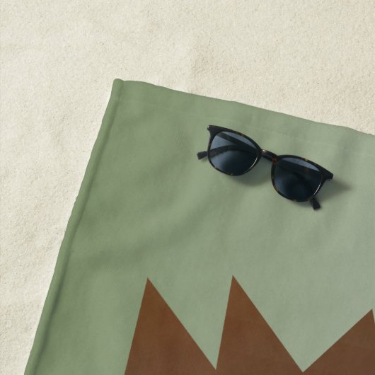 かわいい茶色のハリネズミ ビーチタオル (インサイチュ)