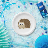 かわいい茶色のハリネズミ ペーパープレート (パーティー)
