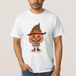 かわいい茶色のハロウィンカボチャ Tシャツ