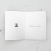 かわいい茶色のバニーの微笑およびカラフルな花の芸術 シーズンカード (内部)