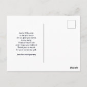 かわいい茶色のフェレットの芝生ありがとう ポストカード (裏面)