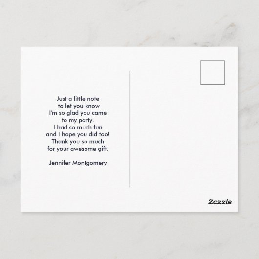 かわいい茶色のフェレットの芝生ありがとう ポストカード (裏面)