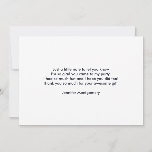 かわいい茶色のフェレットを芝生に サンキューカード (裏面)