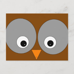 かわいい茶色のフクロウのはがき ポストカード