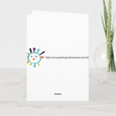 かわいい茶色のプードルのクリスマスカード シーズンカード (裏面)