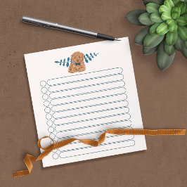 かわいい茶色のプードルドッグリスト ノートパッド